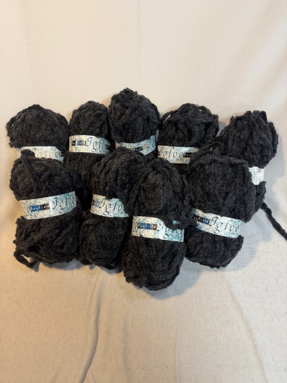 Hayfield Cashmilon Yarn 100g 9 Skeins Lot 485 Charcoal Grey Vintage Deadstock